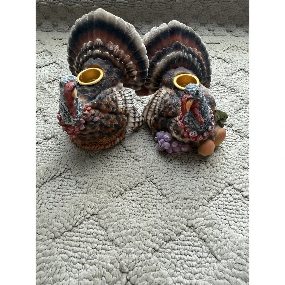 Thanksgiving Turkey Candleholders (2)